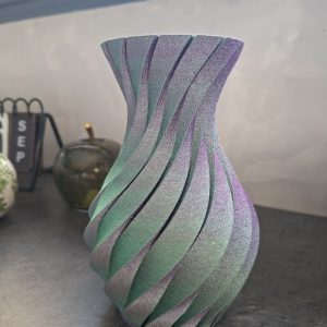 Vase impression 3D bicolore design spirale